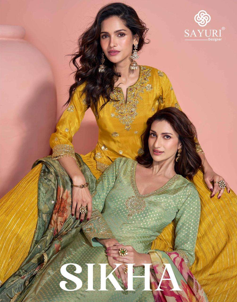 sayuri designer presents sikha fully stitch designer gown festivals catalog wholesaler and exporter in surat