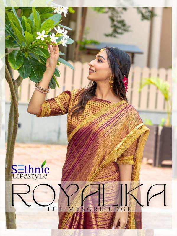 Sethnic Lifestyle Presents Royalika Borcade Silk Attractive Look Saree Catalog Wholesaler And Exporter In Surat