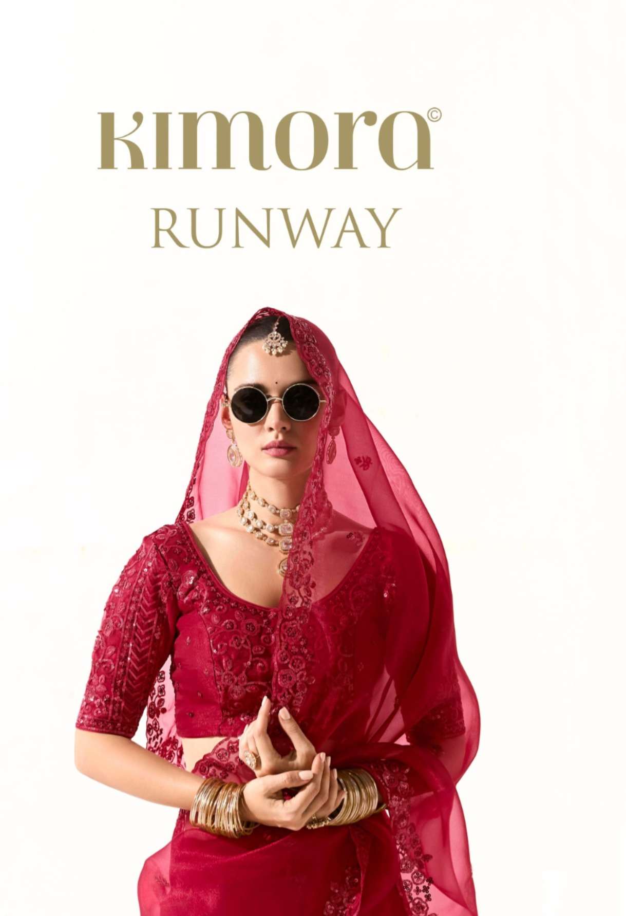 KIMORA PRESENTS RUNWAY ORGANZA FANCY FEBRICS SAREE CATALOG WHOLESALER AND EXPORTER 
