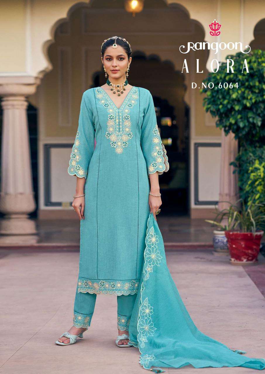 Rangoon Presents Alora cotton readymade gorgeous look 3pcs Kurtis Catalog Wholesaler And exporter 