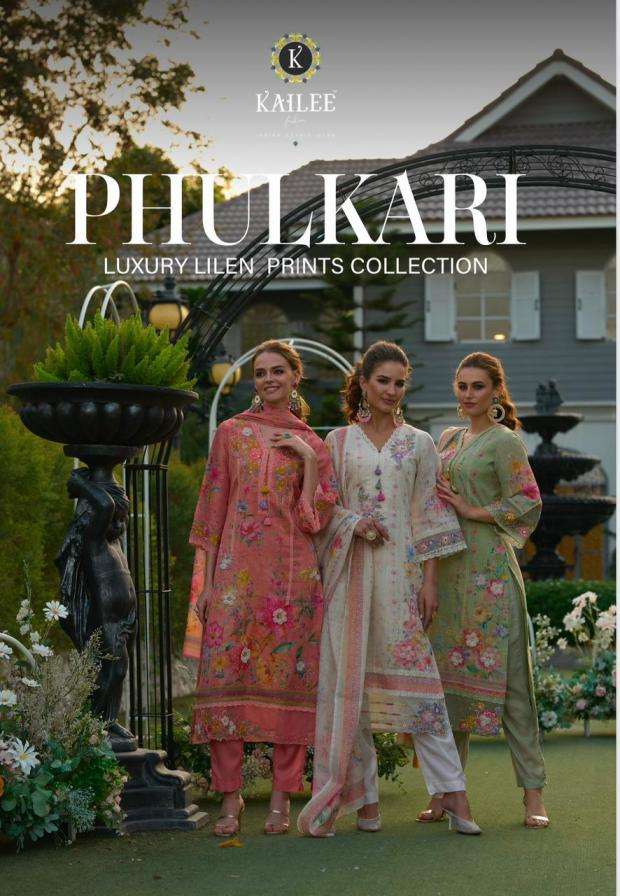 Kailee Fashion Presents Phulkari Readymade Linen Premium Kurtis Catalog Wholesaler And Exporter 