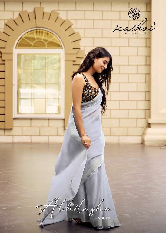 KASHVI CREATION PRESENTS ABHILASHA VOL-6 LINEN SILK WEAVING PATTERN FANCY SAREE WHOLESALER