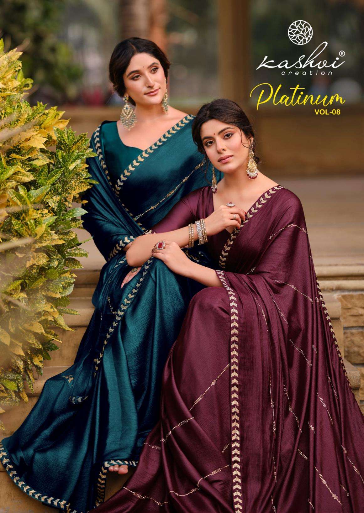 KASHVI CREATION PRESENTS PLATINUM VOL-8 SILK SHOP TRENDY SAREES ONLINE AT AFFORDABLE PRICES CATALOG WHOLESALER AND EXPOTER 