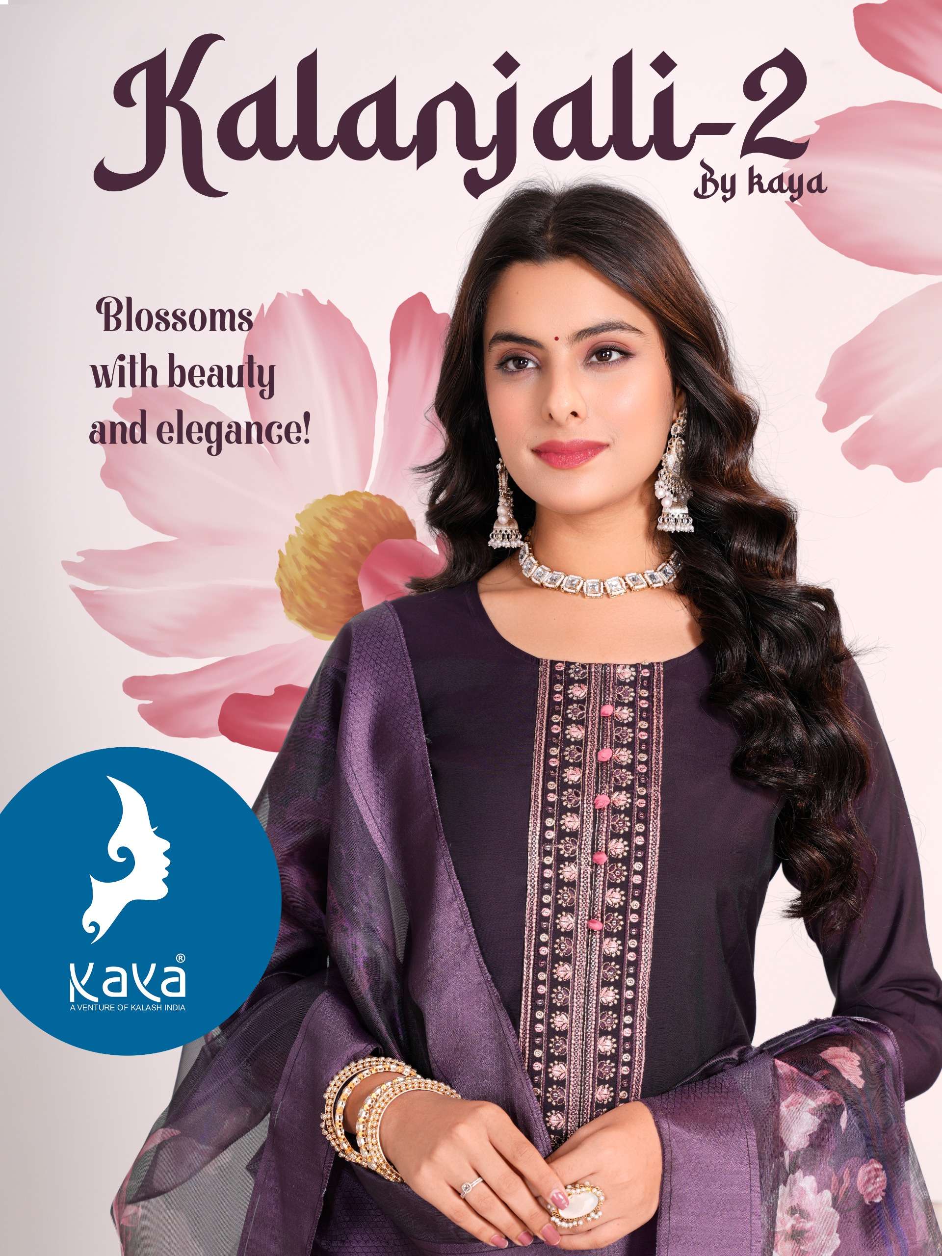 kaya presents kalanjali vol-2 roman silk plus size readymade kurtis catalog wholesaler and exporter 