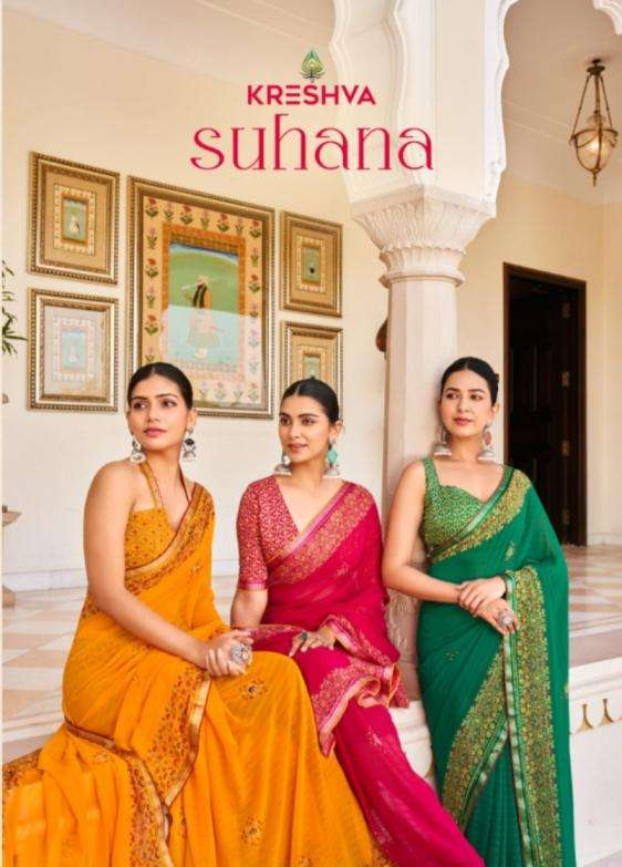 KRESHVA SUHANA DANI GEORGETTE TRADITIONAL SAREE FOR EVERY OCCASION
