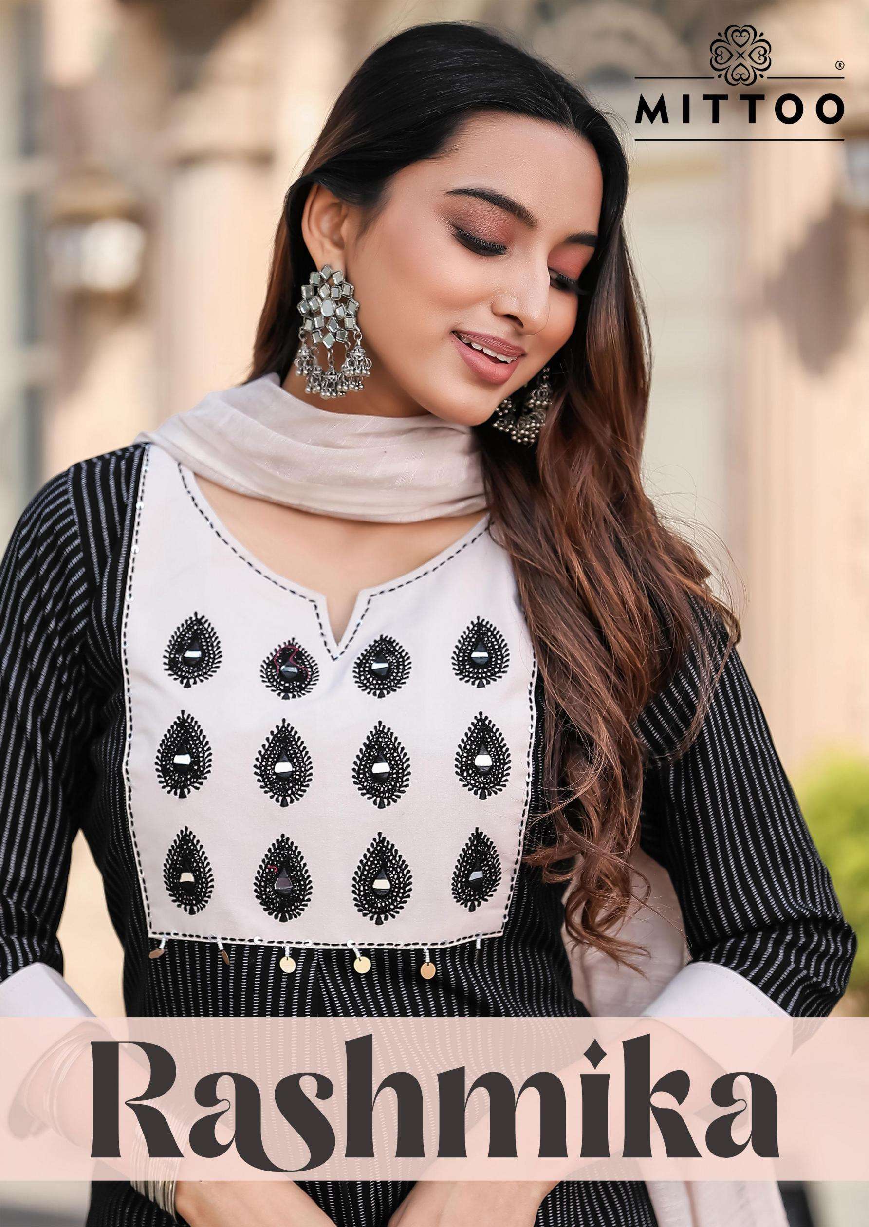 Mittoo Presents Rashmika Rayon Readymade Printed Kurti Pant With Dupatta Catalog Wholesaler And Exporter In Surat