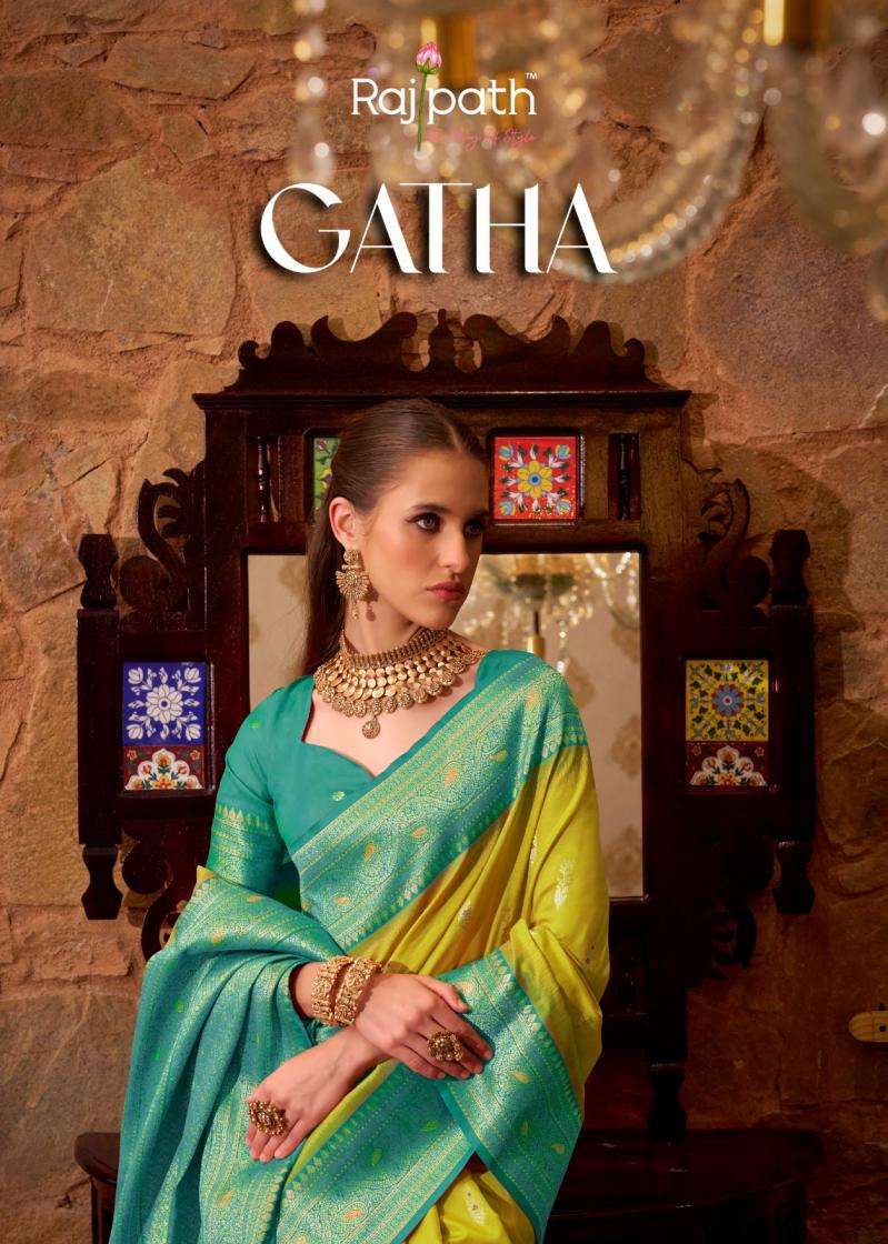 RAJPATH PRESENTS GATHA SILK TRADITIONAL SAREES PERFECT FOR FESTIVALS CATALOG WHOLESALER AND EXPORTER 