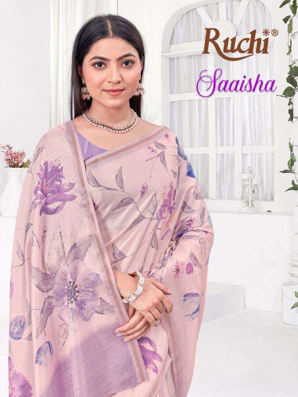 RUCHI PRESENTS SAISHA VOL-2 REGULAR WEAR TUSSAR SILK SAREES CATALOG WHOLESALER AND EXPORTER 