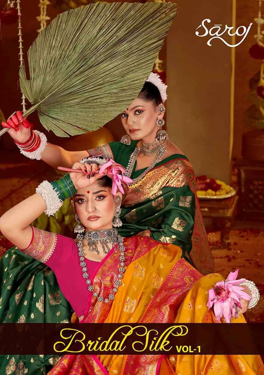 Saroj presents bridal silk vol-1 occasion wear sarees catalog collection 