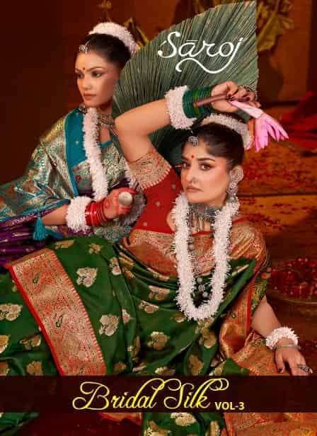 Saroj presents bridal silk vol-3 occasion wear sarees catalog collection 