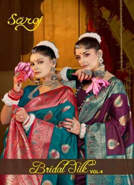Saroj presents bridal silk vol-4 occasion wear sarees catalog collection 