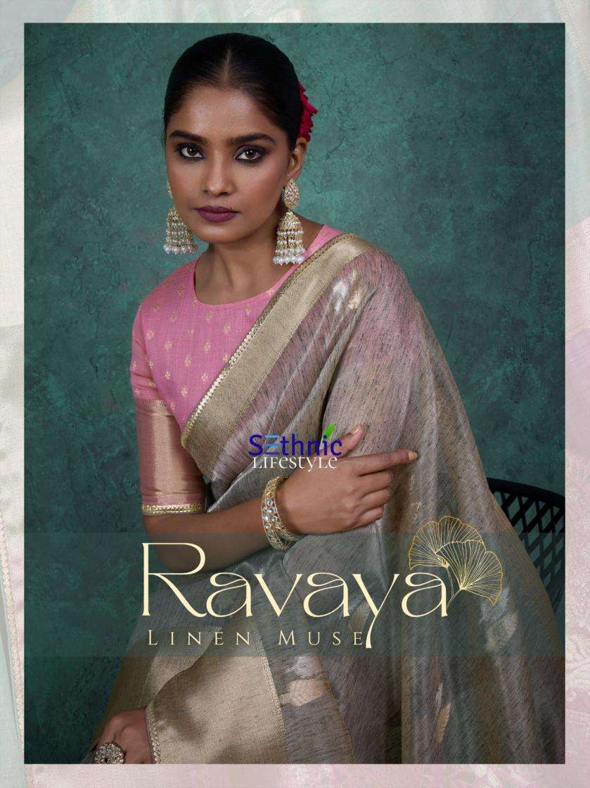 Sethnic Lifestyle Present Ravaya Party Wear Linen Blend Woven Saree Catalog Wholesaler And Exporter 