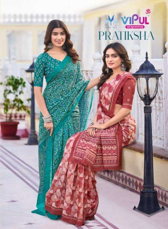 VIPUL FASHION PREENTS PRATIKSHA COTTON COMFORTABLE SAREE WHOLESALER AND EXPORTER 