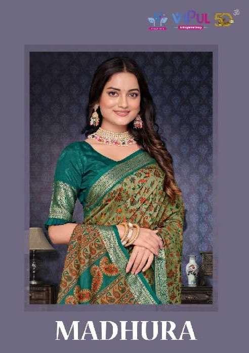 Vipul Presents Madhura Wholesale Soft Silk Ethnic Indian Sarees Catalog WHolesaler And Exporter 