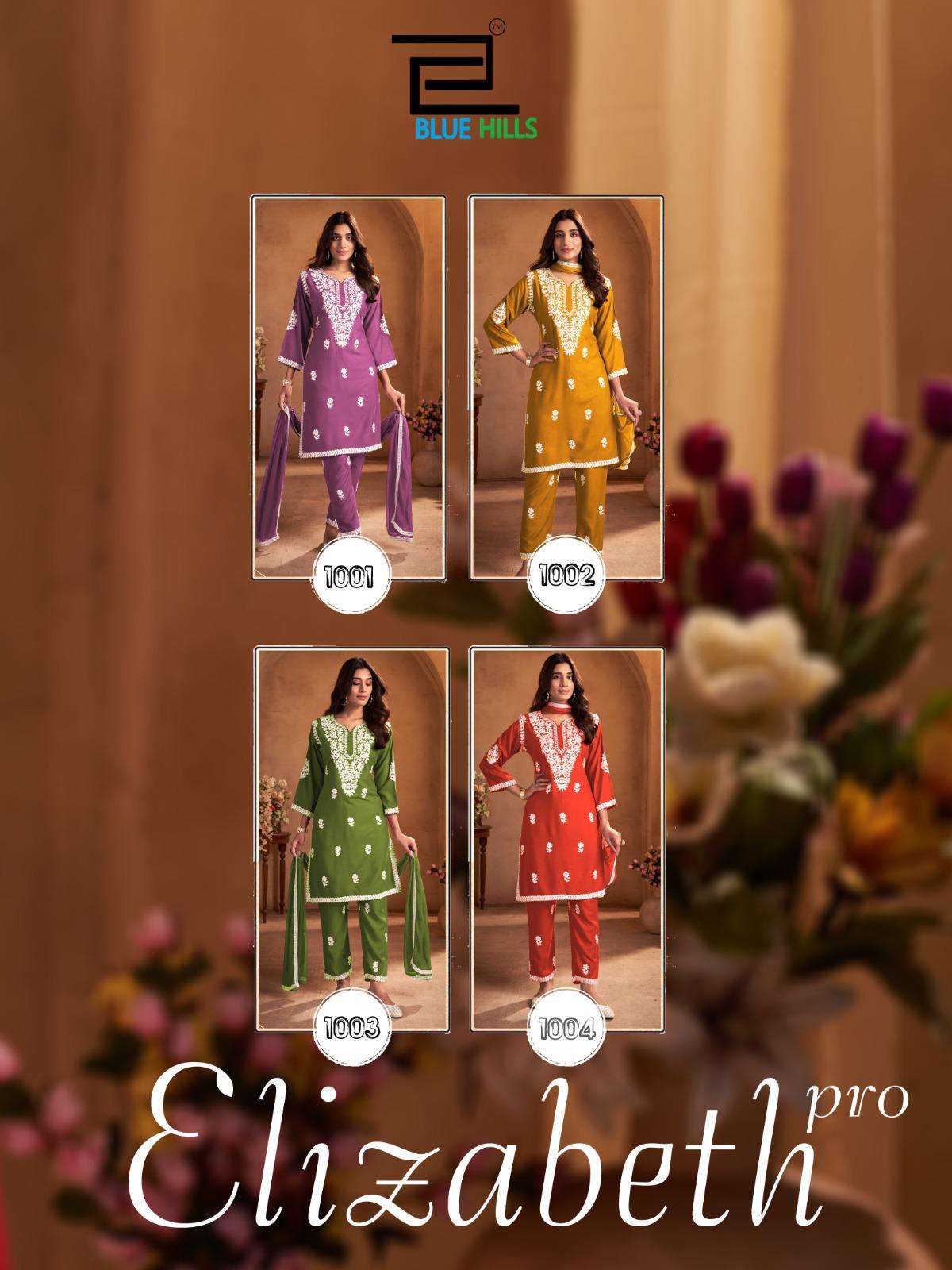 Blue Hills Elizabeth Pro Full Stitch Rayon kurti sett For Girls Catalog Wholesaler And Exporter 