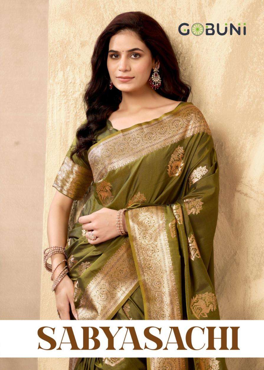 Gobuni Presents Sabyasachi Traditional Rich Pallu Silk Saree For Womens Catalog Wholesaler And Exporter 