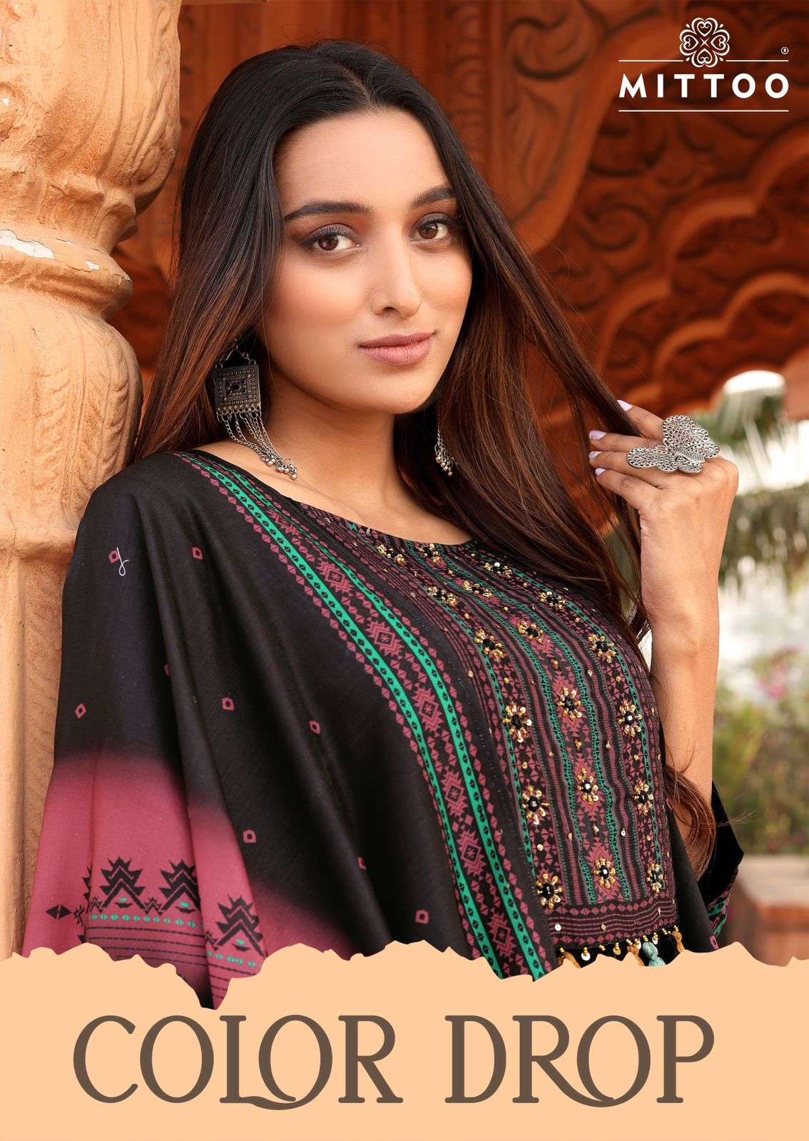 MITTOO PRESENTS COLORDROP FANCY RAYON KURTIS CATALOG WHOLESALER AND EXPORTER IN SURAT