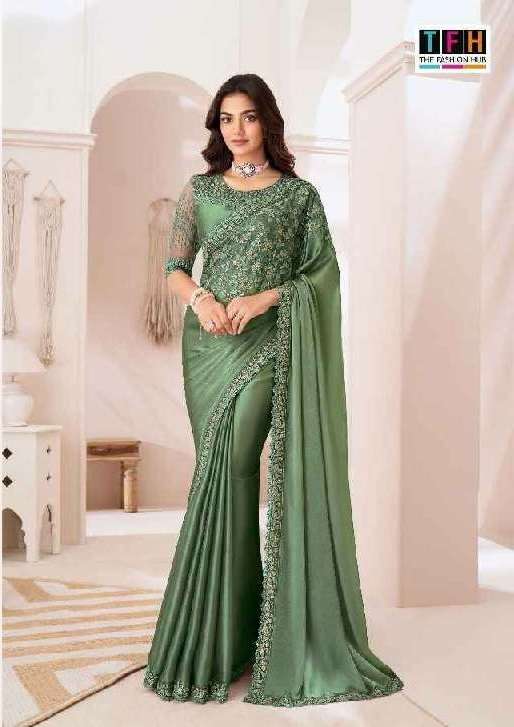 TFH Presents Sandalwood 1307A To 1307F Hit Design Colour Festive Ethnic Sarees Catalog Wholesaler And Exporter 