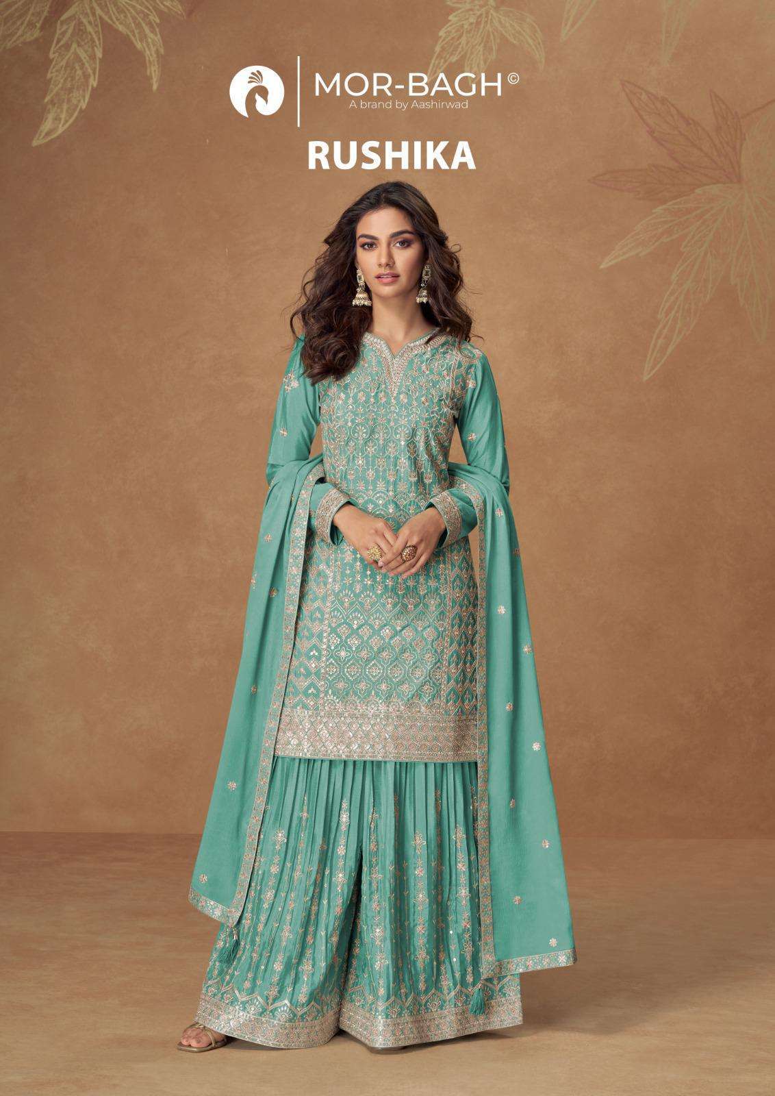 Aashirwad presents Mor Bagh Rushika 10309 To 10312 Partywear Latest Designer Suit Wholesalers