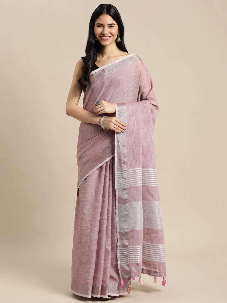 astita presents finland fancy designer linen Cotton fabric saree wholesale 