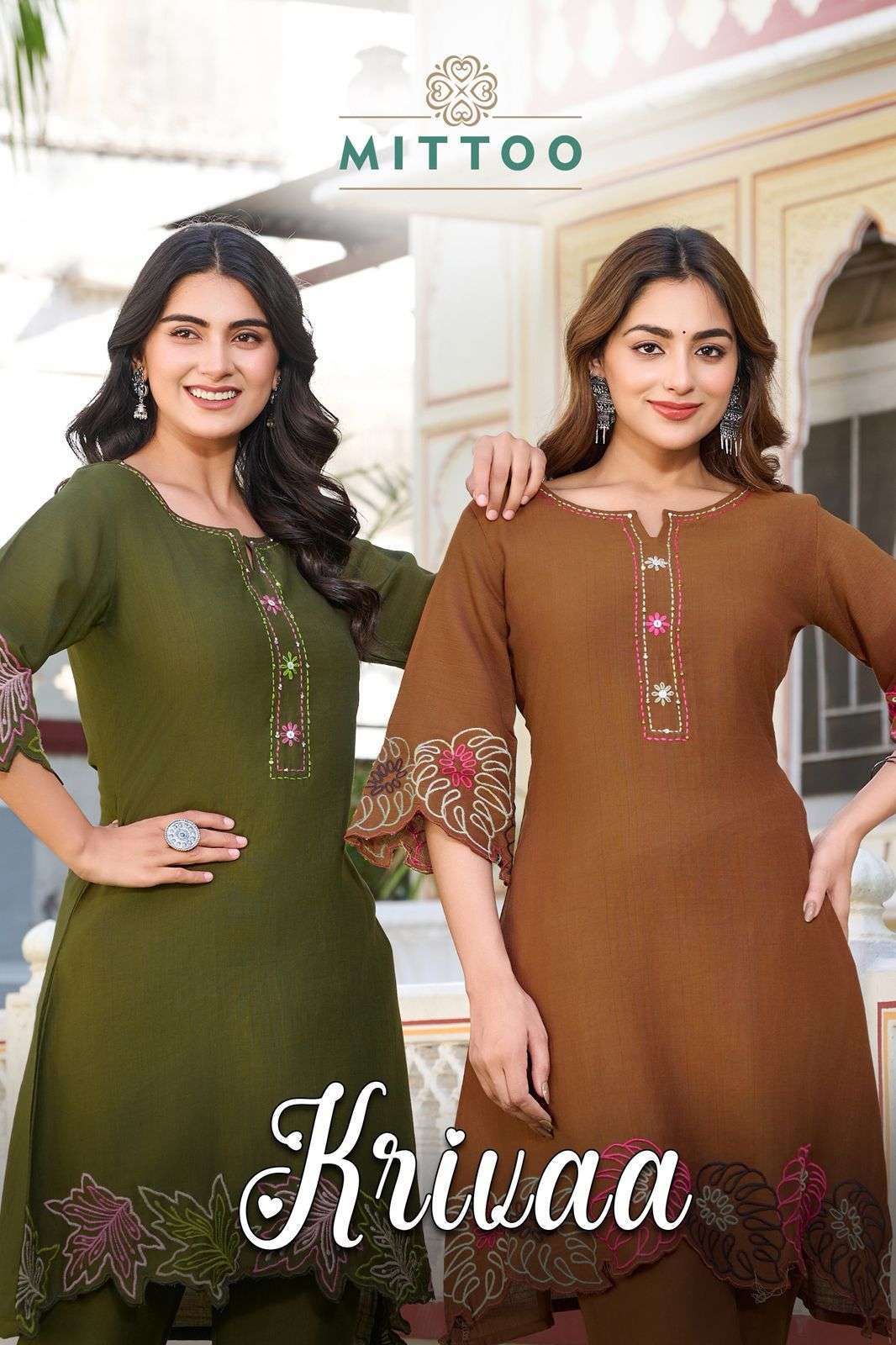 Mittoo presents Krivaa viscose designer Cord Set Catalog Wholesaler