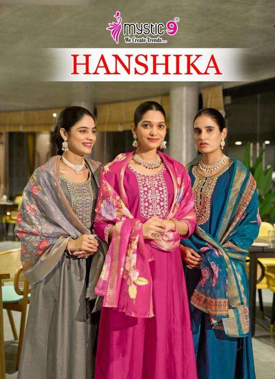 MYSTIC9 PRESENTS HANSIKA VOL-1 FANCY ANARKALI KURTIS CATALOG WHOLESALER AND EXPORTER 
