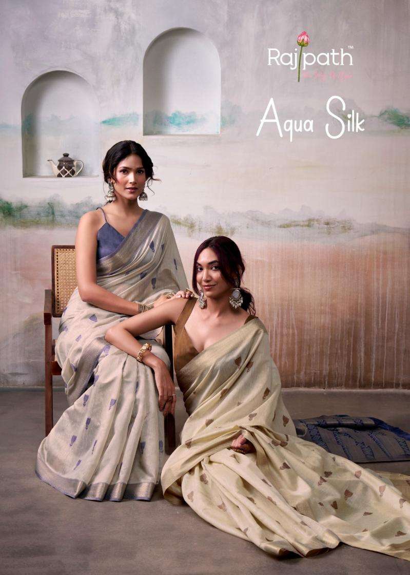 Rajpath Presents Aqua Silk Modal Cotton Elegance Saree Catalog Wholesaler And Exporter 