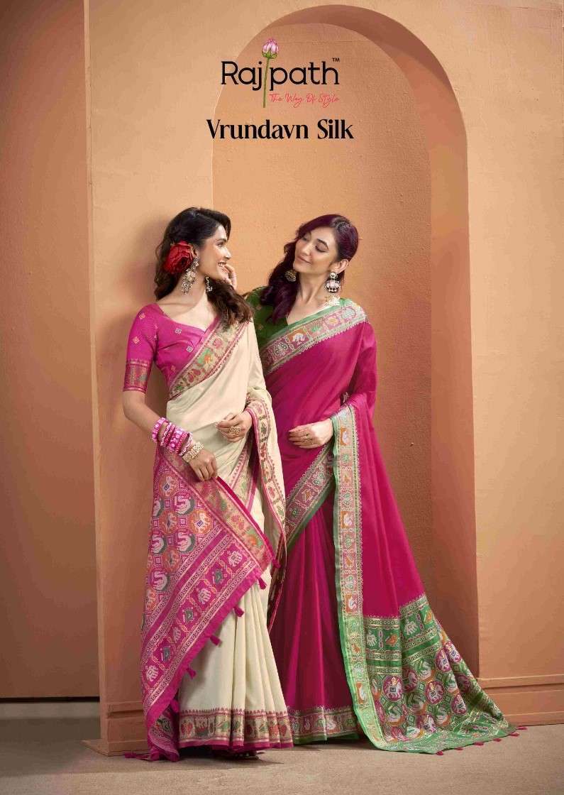 Rajpath presents Vrundavn Silk Premium Patola Silk Saree Catalog wholesaler