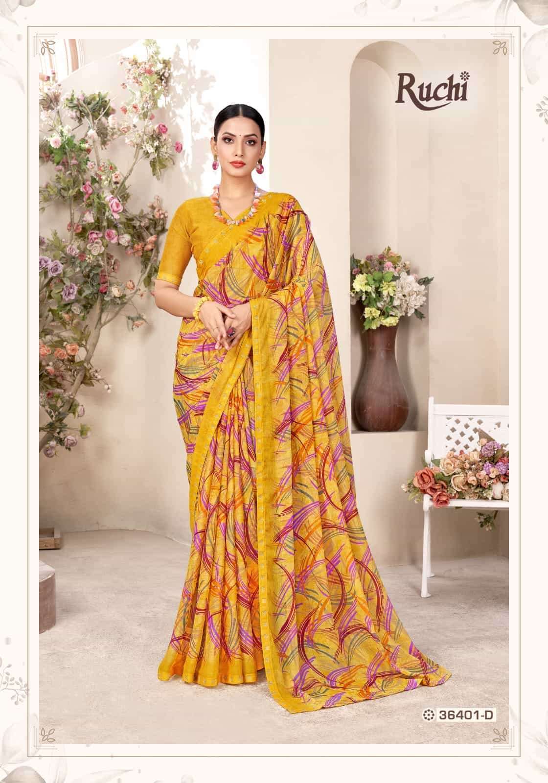 Ruchi Sarees presents Vanilla Vol-11 36401 Colors Sarees catalog Collection 