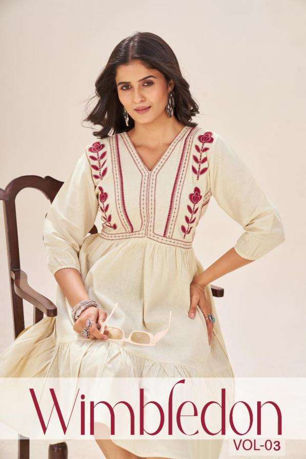 Blue Hills Presents Wimbledon Vol-3 Cotton Flex Readymade Western Short Kurtis Catalog Wholesaler And Exporter 