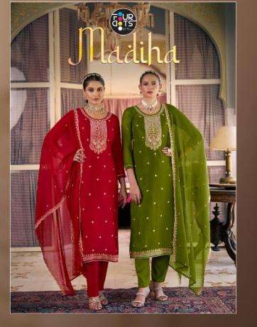 fourdots presents madiha attractive look crush silk 3pcs dress