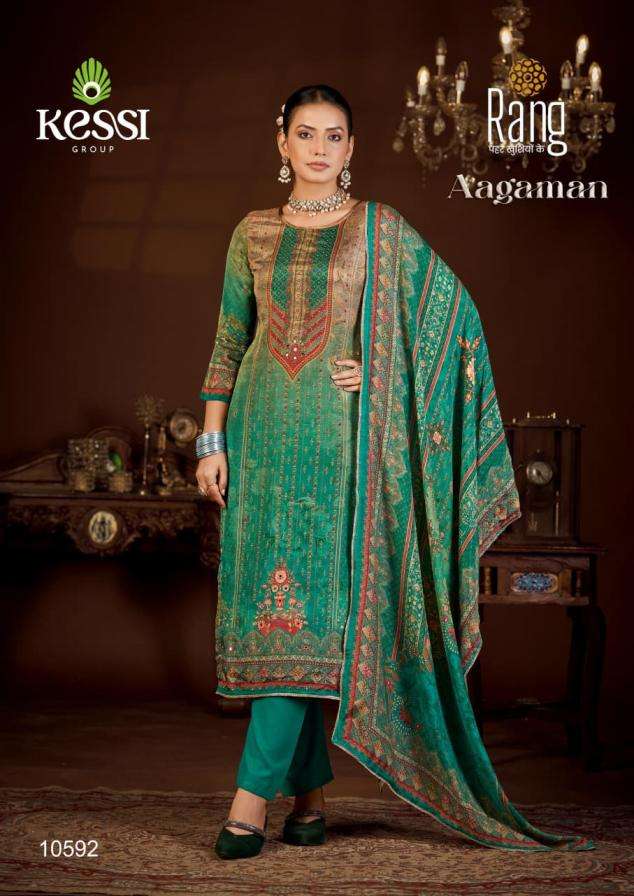Kessi Presents Rang Aagaman Rang Attractive Glass Organza Salwar Suit For Women Catalog Wholesaler And Exporter 