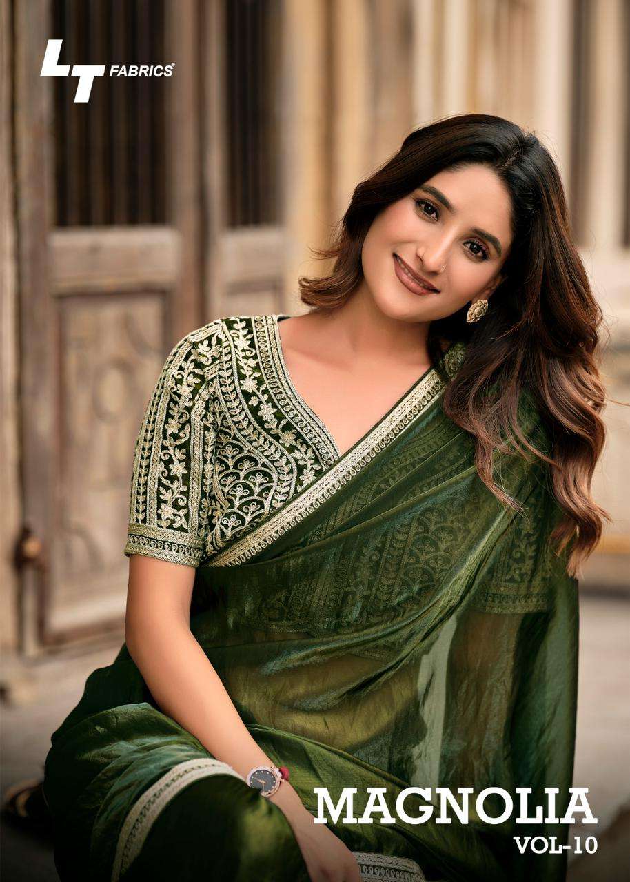 Lt Fashions Presents Magnolia vol-10 Malai Silk Casual Saree With Fancy Blouse Catalog Wholesaler And Exporter 