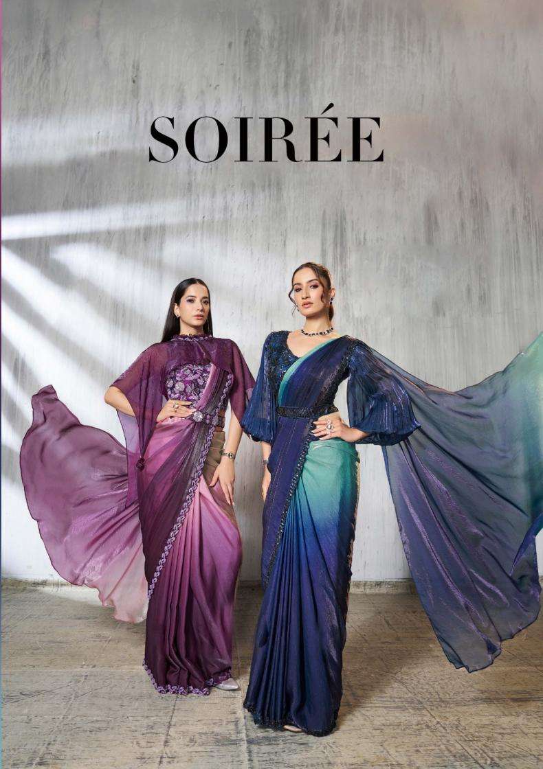 mahotsav presents mohmanthan 25600 series soiree two tone satin silk stylish sarees collection