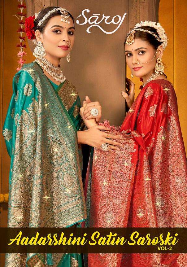 Saroj presents Aadarshini satin saroski vol 2 Satin silk sarees