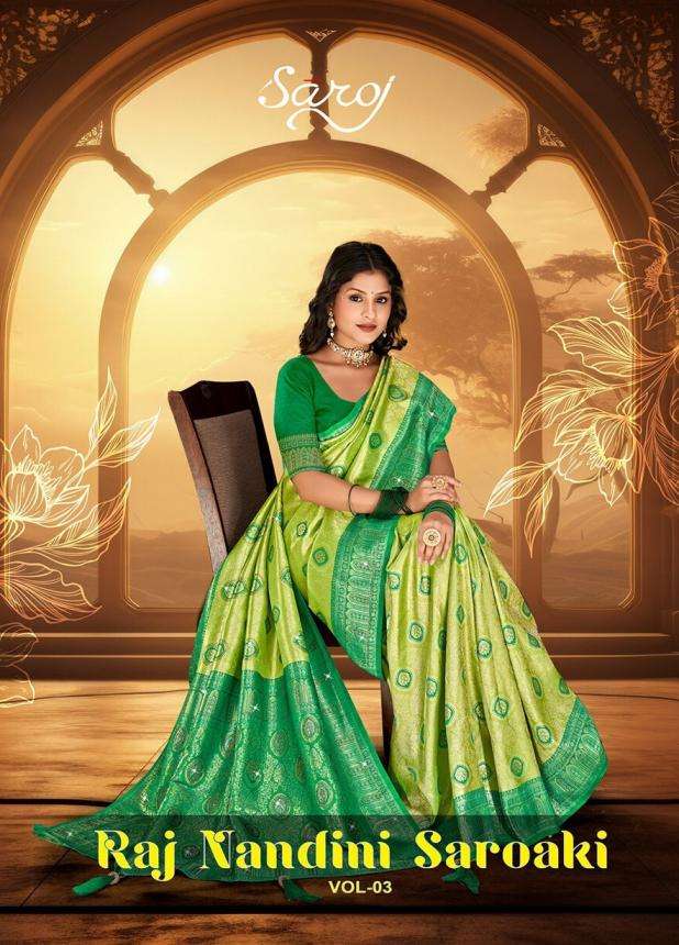 Saroj presents Raj nadini saroski vol 3 tissue silk sarees