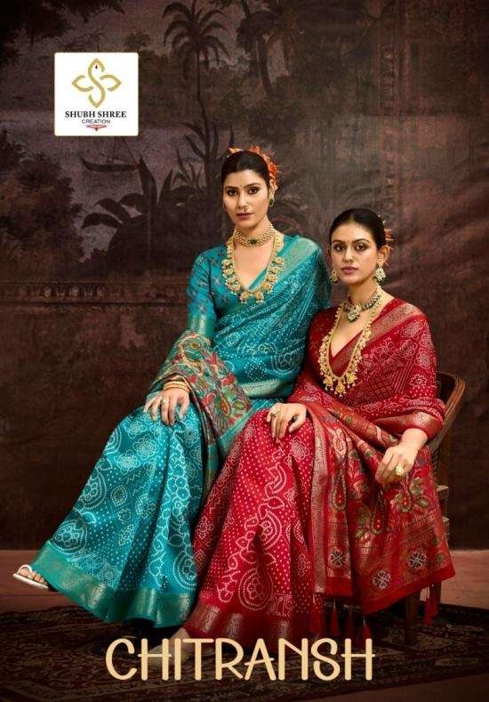 SHUBH SHREE CREATION PRESENTS CHITRANSH VOL-2 FANCY RASIAN SILK SAREES CATALOG WHOLESALER AND EXPORTER IN SURAT