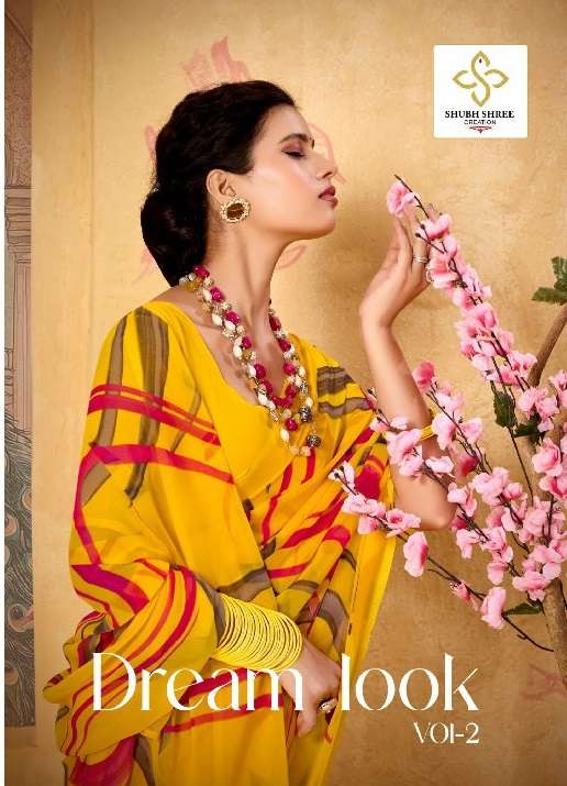 SHUBH SHREE CREATION PRESENTS DREAM LOOK VOL-2 WHOLESALE GEORGETTE PRETTY LOOK SAREES FOR WOMEN SUPPLIER