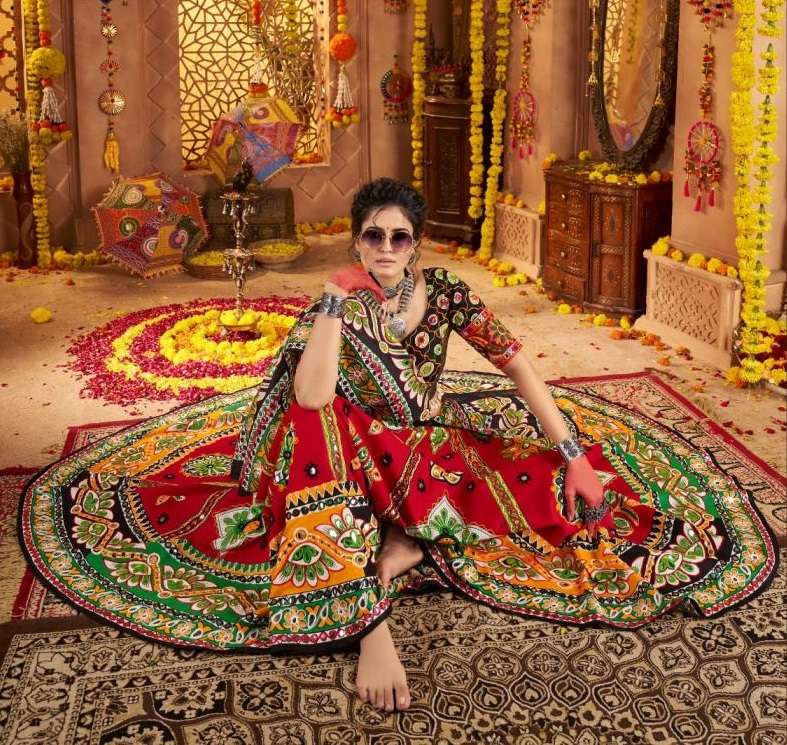 Shubhkala Presents Raas Vol-22 Organic Cotton Traditional Readymade Chaniya Choli For Navratri Festivals Catalog WHolesaler And Exporter 