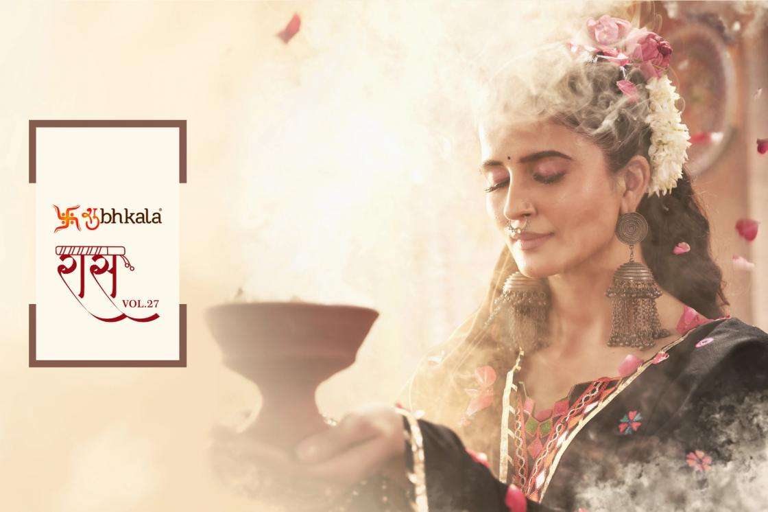  shubhkala presents raas vol-27 readymade viscose cotton navratri readymade designer chaniya choli collection