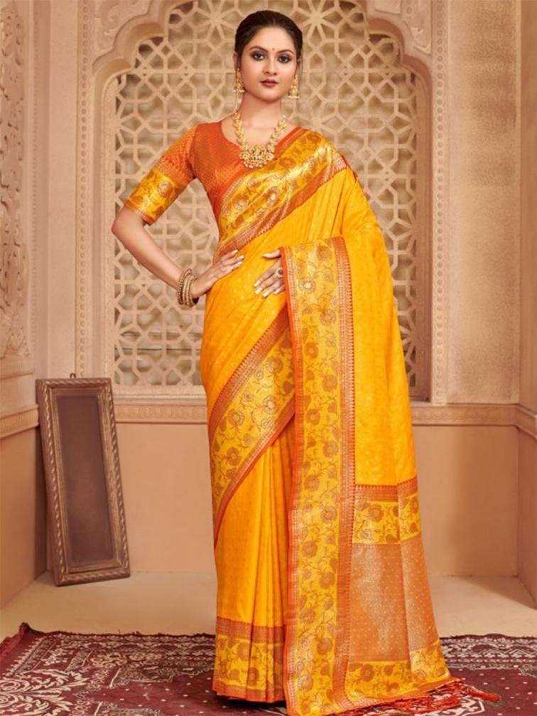 Astita  presents AFREEN fancy designer BANARASI SILK fabric saree wholesale 