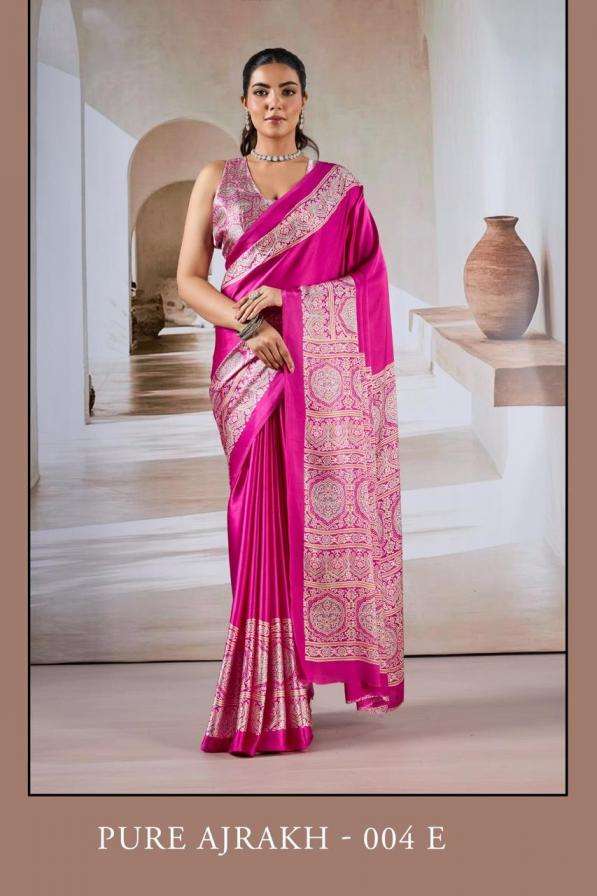 rajtex presents pure ajrakh 004 modal satin shop trendy sarees