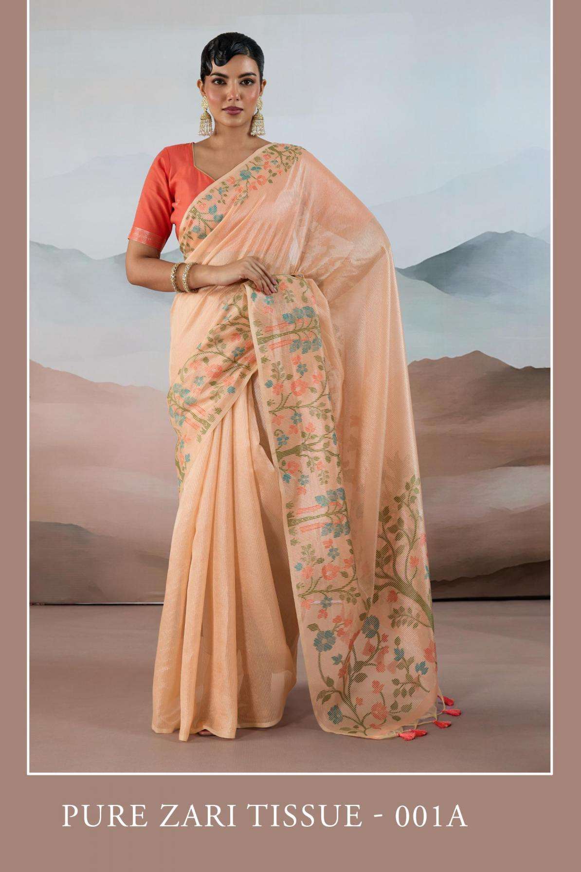 rajtex presents pure zari tissue handloom brasso weaving shop trendy sarees catalog