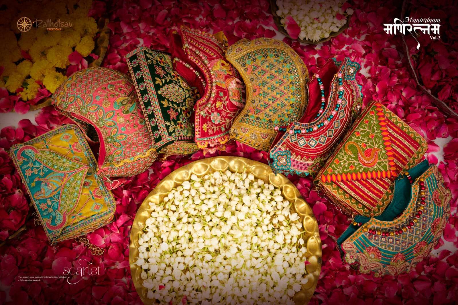 RATHOTSAV BY RAJGURU PRESENTS MANIRATNAM VOL-3 HEAVY BLOUE EXCLUSIVE DESIGNER PARTY WEAR SAREES COLLECTION