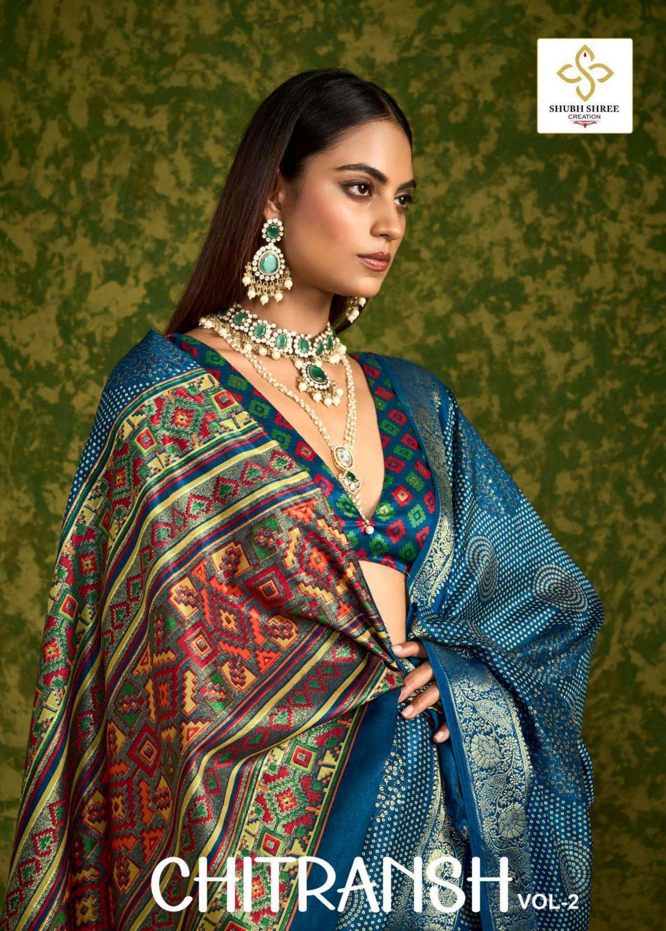 SHUBH SHREE CREATION PRESENTS CHITRANSH VOL-2 LUXURIOUS RASIAN SILK LUXURY SAREES FOR WOMENS