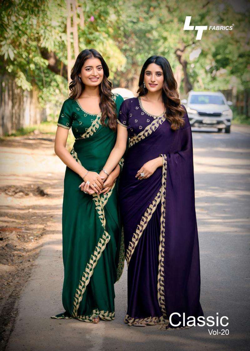 lt sarees presents classic vol 20 unique malai silk sarees catalog wholesaler
