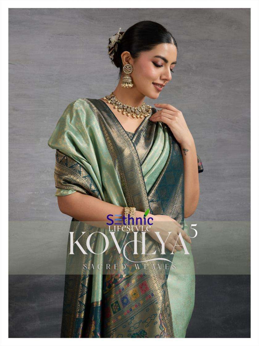 sethnic lifestyle presents kovilya vol 5 kanjivaram silk shop stunning sarees