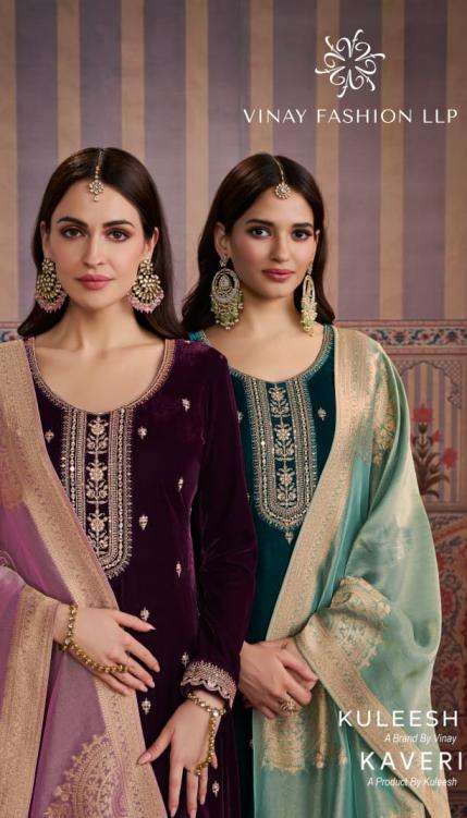 vinay kuleesh presents kaveri velvet winter special attractive look salwar suit