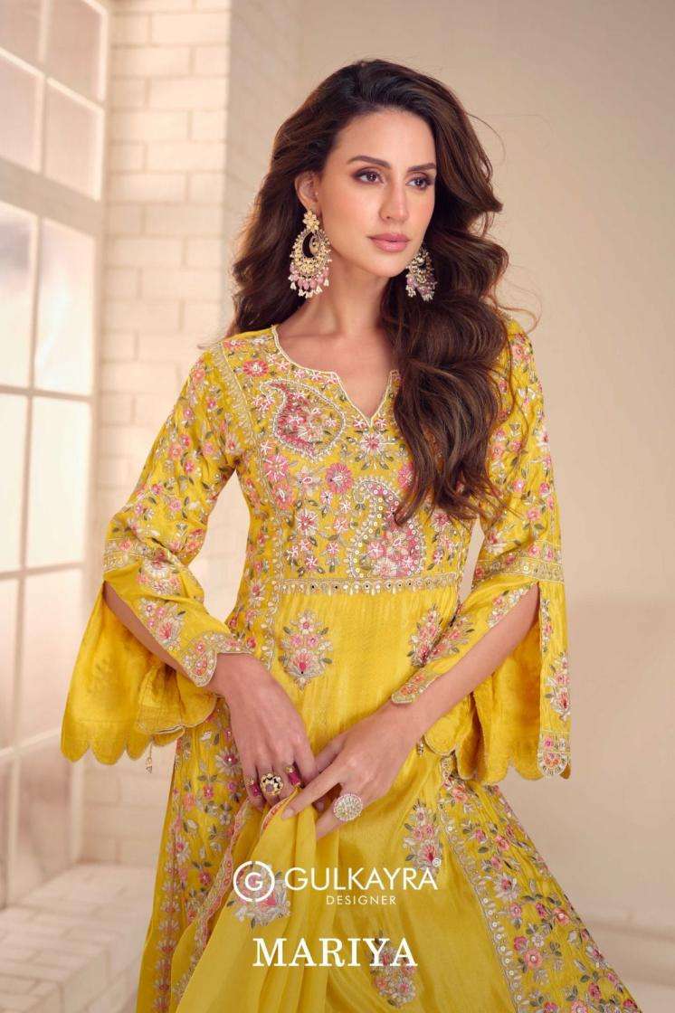 Gulkayra Designer Presents Mariya Fully Stitch Simar Occasion Wear Plazzo Kurti With Dupatta Catalog Wholesaler And Exporter 