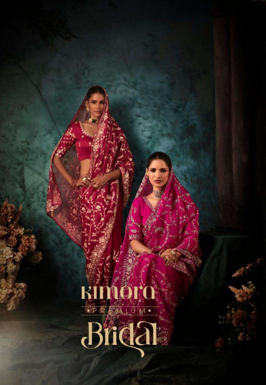 Kimora Presents Bridal Premium Fancy Traditional Saree For Womens Catalog Wholesaler And Exporter 